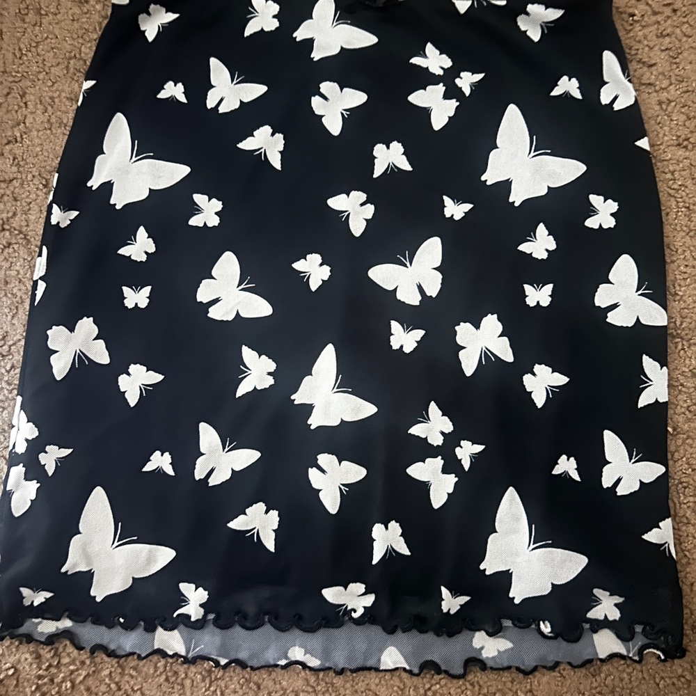 Wild Fable Black and White Pencil Skirt